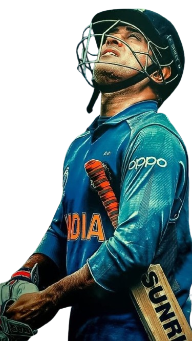 Image of MS Dhoni paying tribute